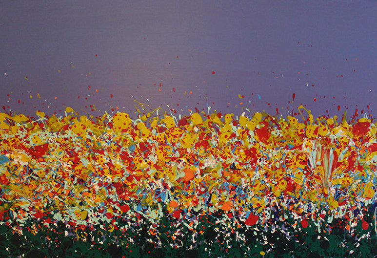 Floral Cityscape - Acrylic on canvas. 915mm x 610mm - 2025